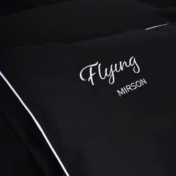 Фото - Комплект постільної білизни MirSon Ranforce Elite 16-9000 Black Stone Flying 175х210 см (2200008700706)